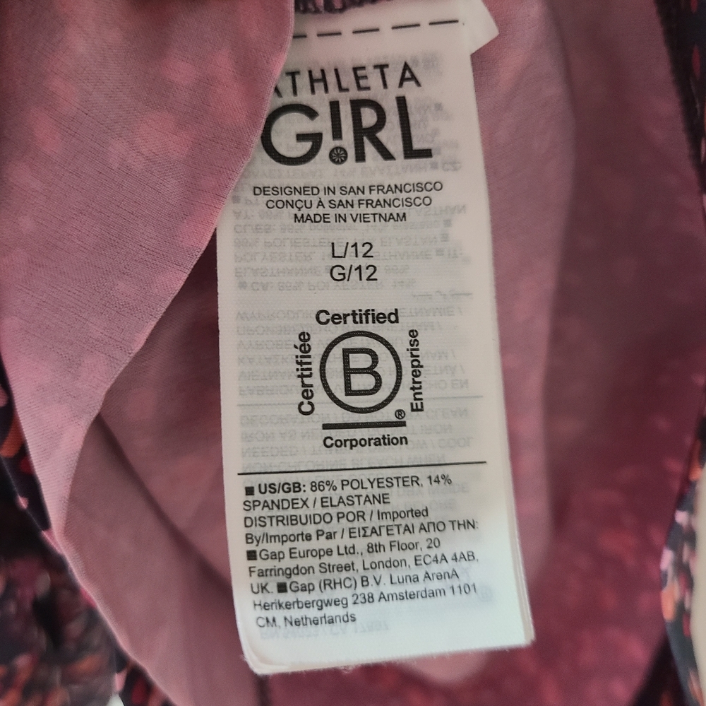 Athleta Girl Play More Romper in Slate Gray Multi Sz L/12 - Picture 10 of 16